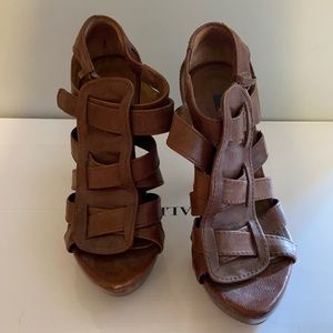 Zara brown open toe Sandler size 38